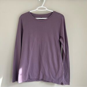 The North Face Soft Cotton Purple Long Sleeve Crew Shirt Large